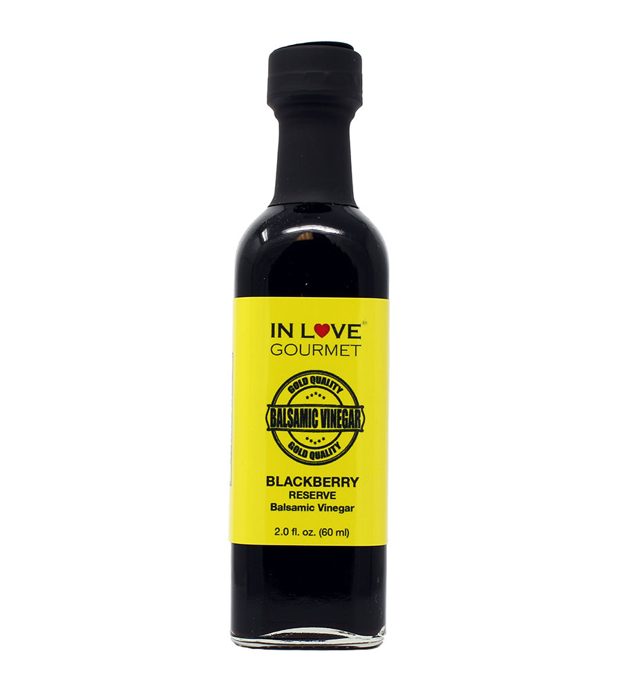Blackberry RESERVE Balsamic Vinegar 60ML/2oz (Sample Size) Ideal for use in Glazes on Meat and Poultry, Our Favorite Use Still Has to be as a Syrup on Ice Cream