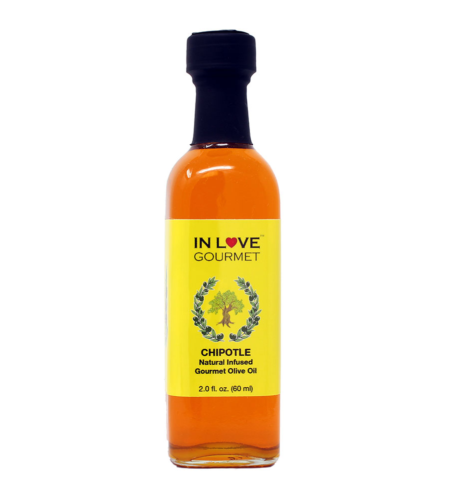 Chipotle Natural Flavor Infused Olive Oil 60ML/2oz (Sample Size) Smokey Chipotle Pepper Flavored Pure Olive Oil