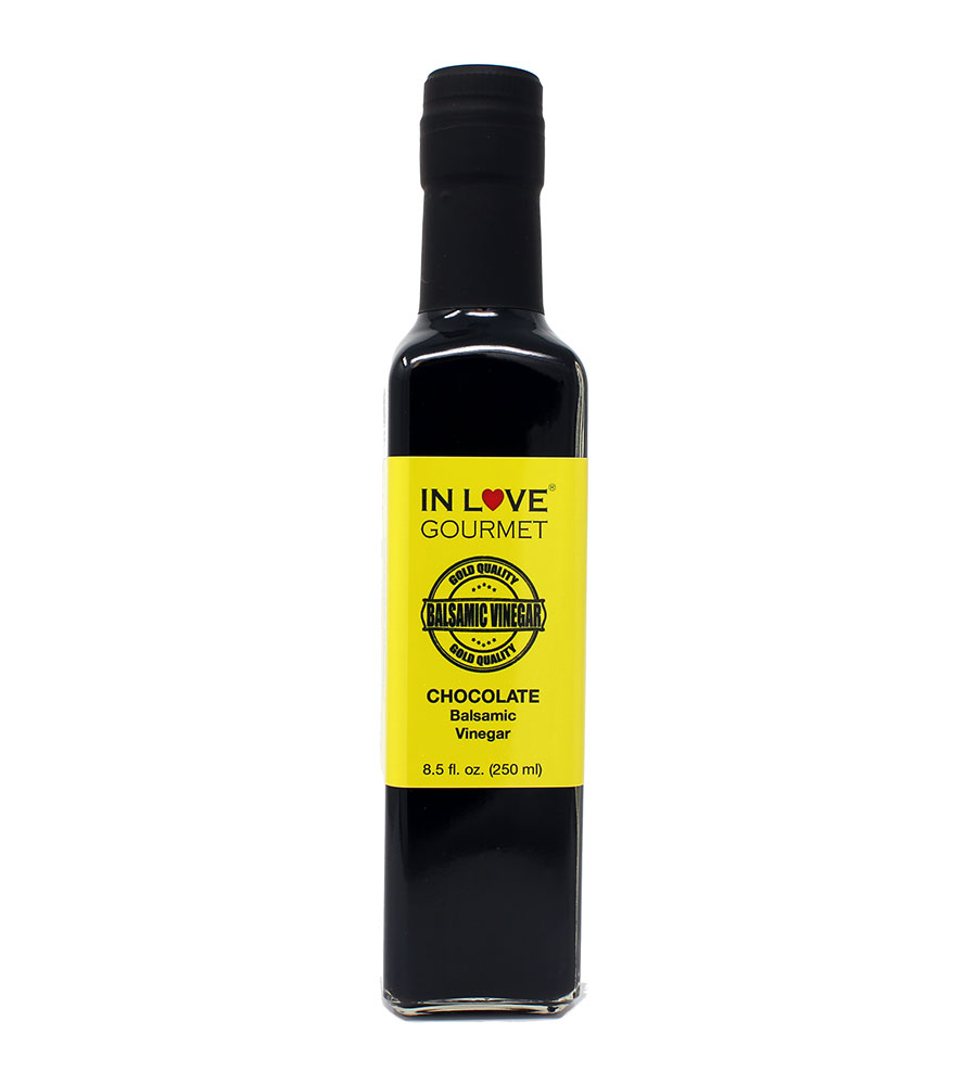 Chocolate Balsamic Vinegar 250ML/8.5oz Great on Strawberries and Fruit Salads, Amazing on Grilled Steaks and Chicken