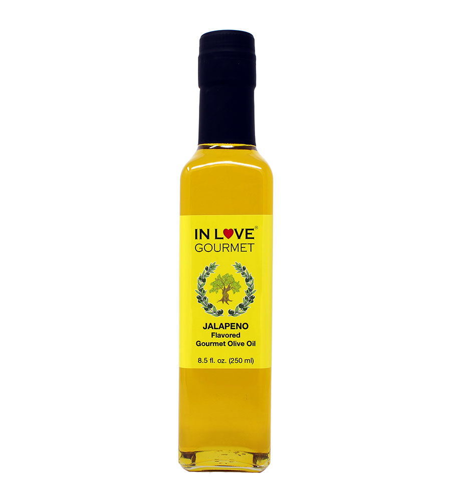 Jalapeno Natural Flavor Infused Olive Oil 250ML/8.5oz Jalapeno Lovers Blend, Spice Up Your Food with Authentic Jalapeno Flavor