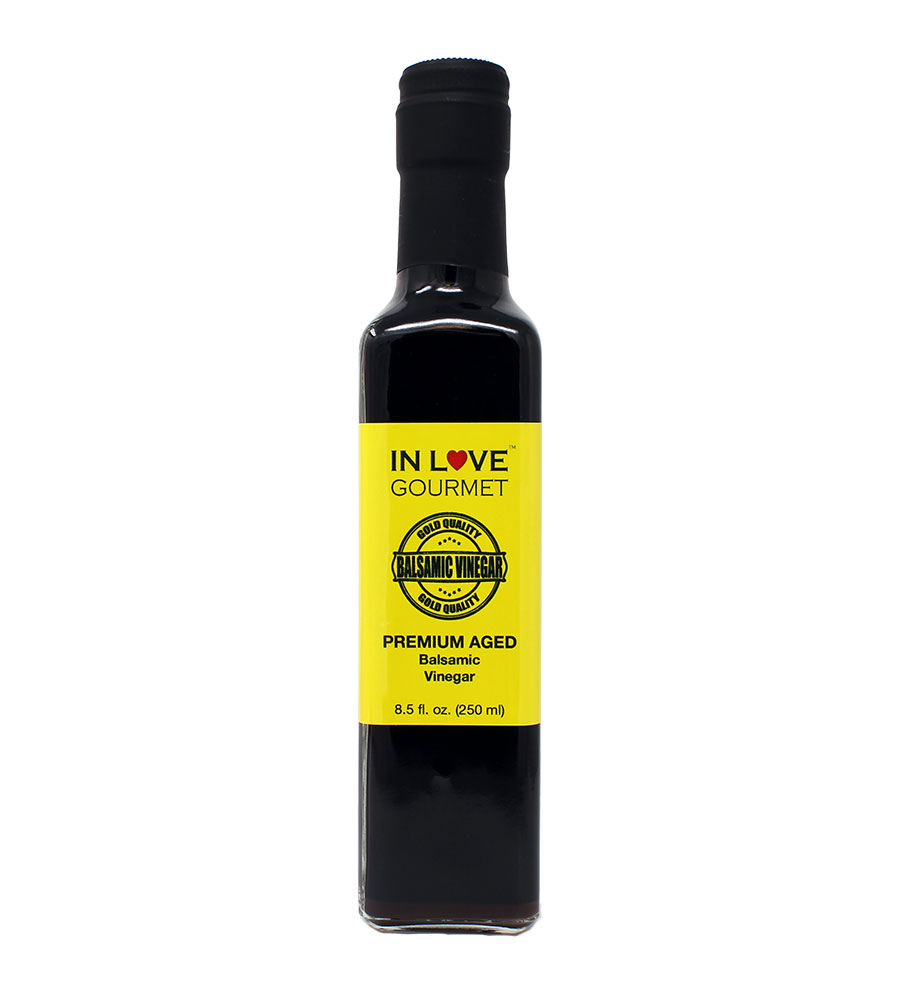 Premium Aged Balsamic Vinegar 250ML/8.5oz Use as your any day, everyday vinaigrette mix with our flavor infused extra virgin olive oils or as a stand alone salad dressing