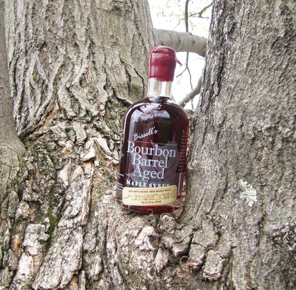 Bourbon Barrel Aged Maple Syrup - Burgundy Wax-Topped - 12.7oz Bottle