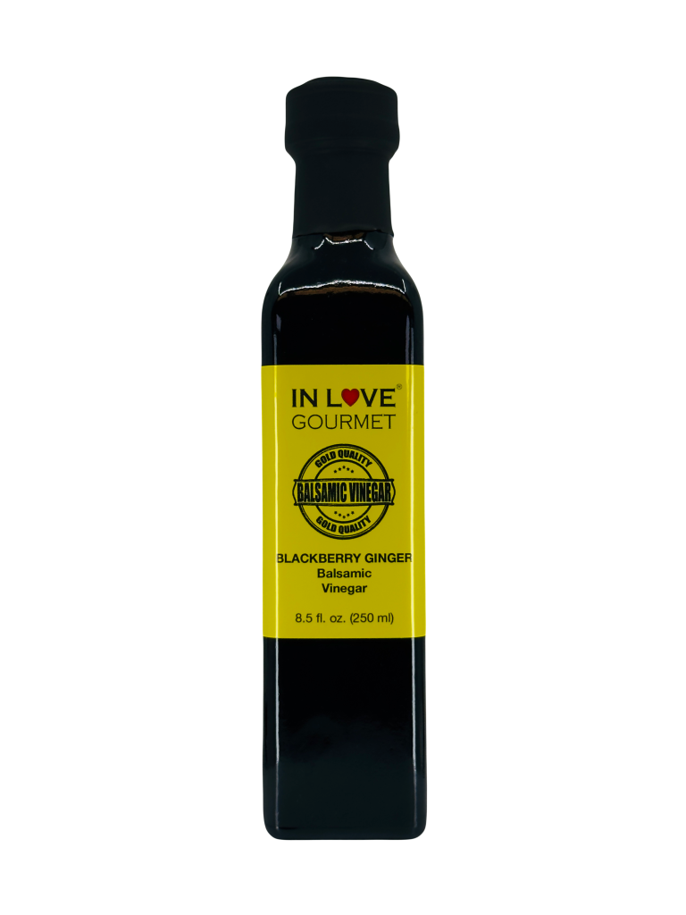 Blackberry Ginger Balsamic Vinegar 250ML/8.5oz Great on Fish, Chicken, Roasted Meats, Amazing on Ice Cream