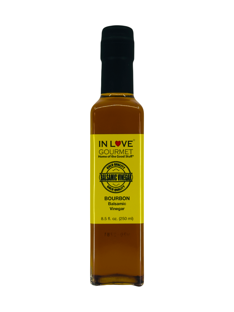 Bourbon Balsamic Vinegar 250ML/8.5oz Use as a Glaze on Grilled Red Meats, Great on Veggies and Salads
