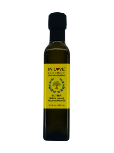 Butter Natural Flavor Infused Gourmet Olive Oil (250ml-8.5oz) Awesome Buttery Flavored Extra Virgin Olive Oil.