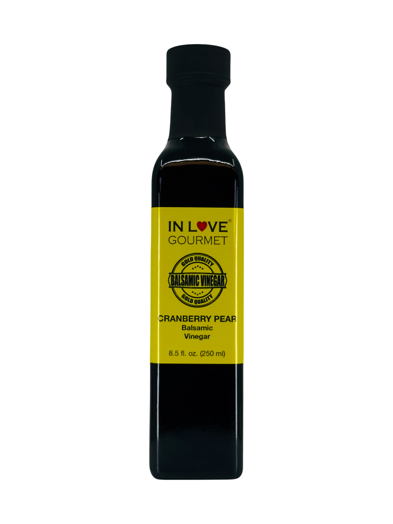 Cranberry Pear Balsamic Vinegar 250ML/8.5oz Great on Salads, Sweet-Tart Condiment in Vinaigrettes, Marinades and Glazes and Amazing on Ice Cream