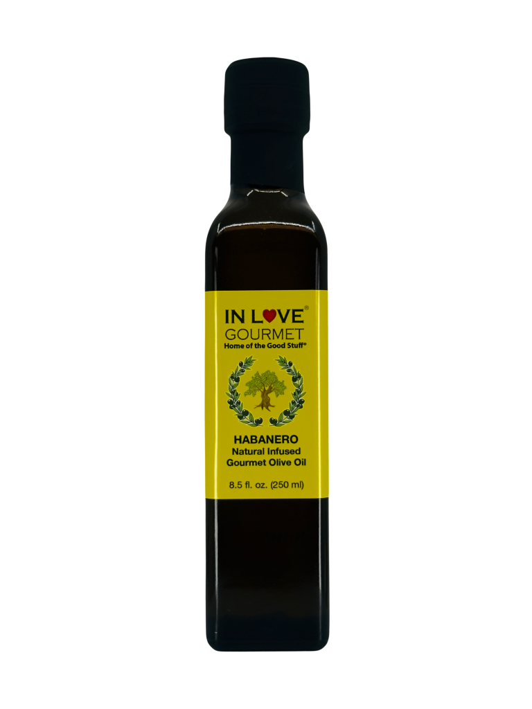 Habanero Natural Flavor Infused Olive Oil 250ML/8.5oz Spicy Habanero Oil, Spice up your Fish, Chicken, Veggies, & Pastas.