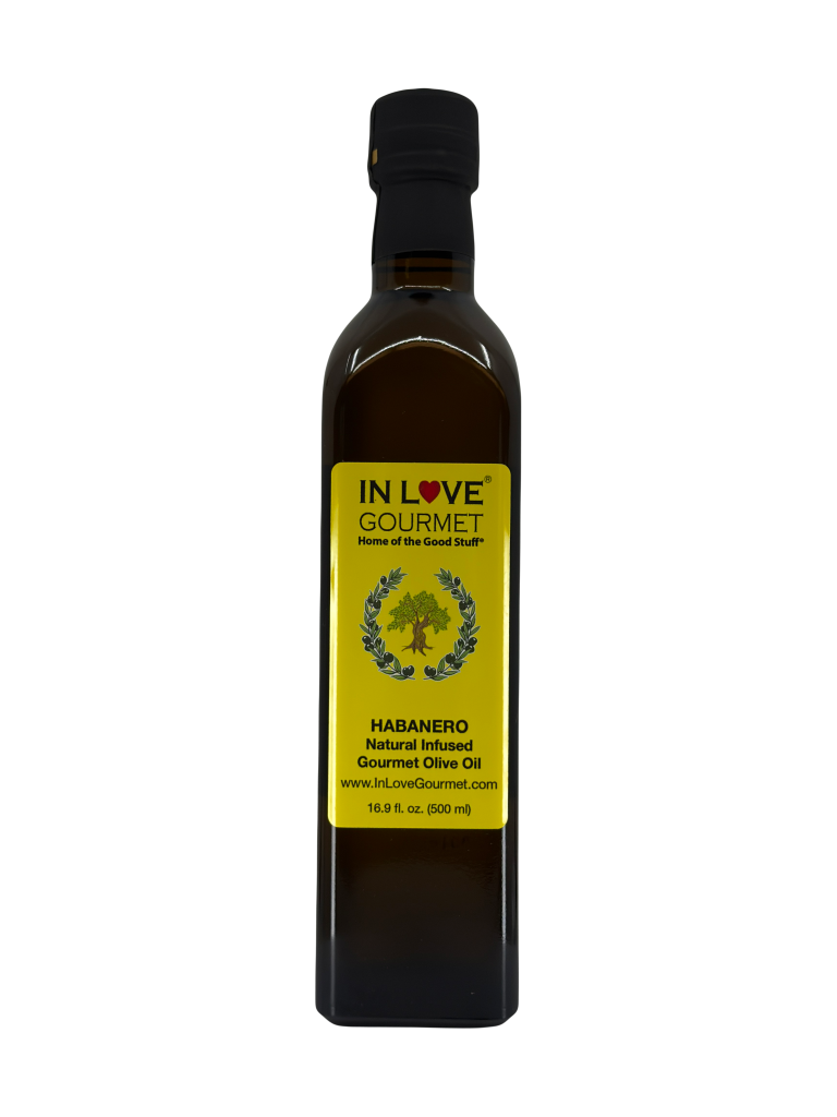 Habanero Natural Flavor Infused Olive Oil 500ML/16.9oz Spicy Habanero Oil, Spice up your Fish, Chicken, Veggies, & Pastas.