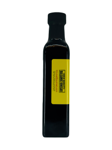 Raspberry RESERVE Balsamic Vinegar 250ML/8.5oz Great drizzled on veggie and fruit salads, pairs well with our Lemon Infused Olive Oil as a Vinaigrette
